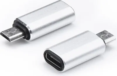 Obrázek produktu pro Adaptér nabíjecího kabelu micro usb typ C - micro USB stříbrný