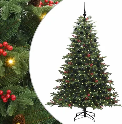Obrázok produktu pre vidaXL Umelý vianočný stromček s 300 LED diódami so stojanom Zelený 210 cm