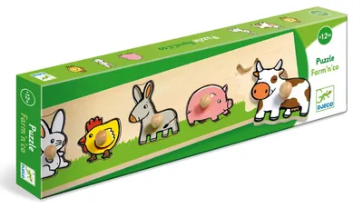Produktbild von Djeco Farm Button Puzzle – Innovatives Spielzeug für kleine Entdecker
