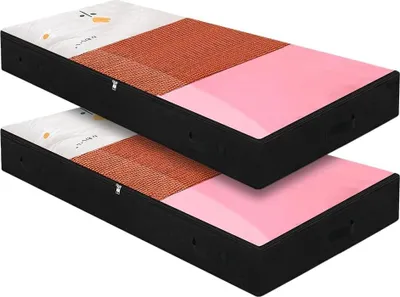 Produktbild von Set aus 2 transparenten Deckeln mit Reißverschluss für Unterbett-Aufbewahrungsboxen