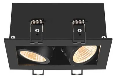 Obrázek produktu pro SLV 1007559 KADUX, LED vestavné stropní svítidlo, dvojité, 3000K, 38°, čtvercové, černé