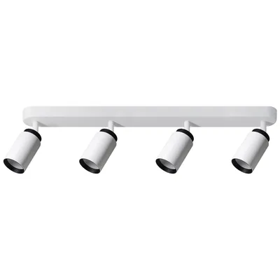 Produktbild von Vierflammige Decken-Spotleuchte MALGA 4 DUO auf Leiste IP20, 4xGU10, 220–240 V, weiß-schwarz, EDO777867, EDO Solutions