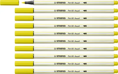 Produktbild von Stabilo Pinselmaler Pen 68 brush neongelb