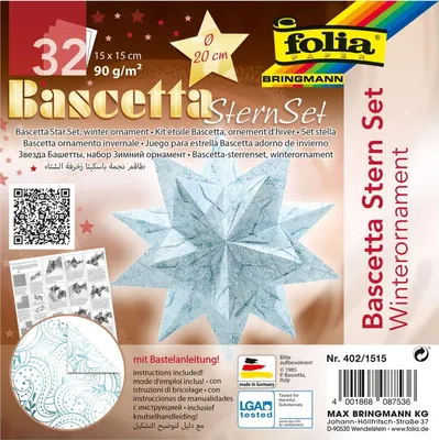 Immagine prodotto di foglietto pieghevole Bascetta star, blu ghiaccio / stampato