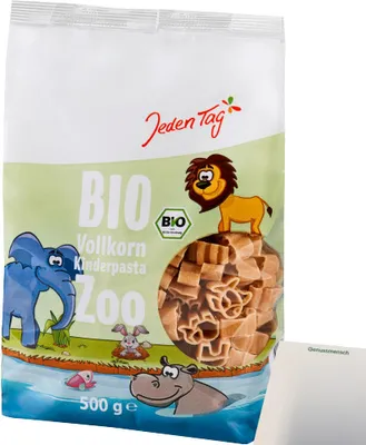 Produktbild von Jeden Tag Vollkorn Kinderpasta Zoo (500g Packung) + usy Block