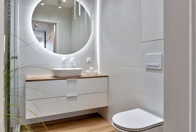 Obrázok produktu pre LED zrkadlo - Kúpeľňové zrkadlo LED Okrúhle zrkadlo Osvetlenie na stenu Kúpeľňové zrkadlo - Okrúhle Ø70 cm - (Studená biela 6500K)