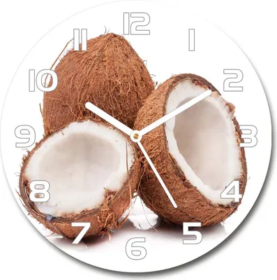 Produktbild von Wanduhr aus Glas 30fi Glasbild Glasuhr Gehärtetes Glas - weisse-zeiger - coconut