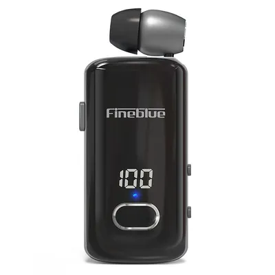 Obrázek produktu pro F580 Lavalier Bezdrátová náhlavní souprava Bluetooth, BT5.3 | Indikátor baterie | Rychlé nabíjení | Zatahovací kabel, šedá