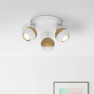 Produktbild von LED Deckenstrahler mit warmweißem Licht - 3 flammiger Spotrondell