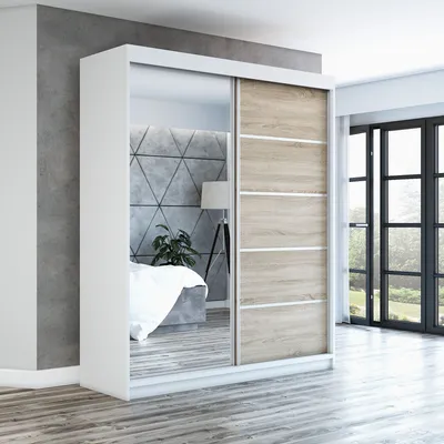 Produktbild von Schwebetürenschrank, 2-türig Schrank 180 cm mit Spiegel GAP