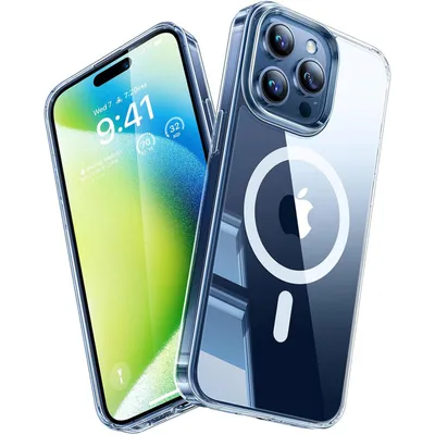Produktbild von Hülle für Apple iPhone 14 PRO MAX Handyhülle Magsafe kompatibel Silikon Clear Case Transparent