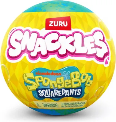Produktbild von ZURU 77705 - Snackles Plüschfigur SpongeBob Schwammkopf 13 cm - Überraschungs-Kugel