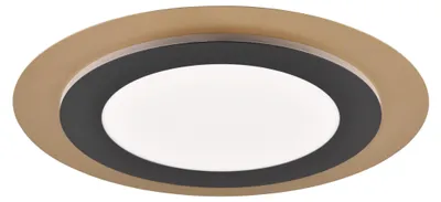 Zdjęcie produktu dla Plafon LED okrągły z pilotem MORGAN czarno-złoty-odcienie złota 42W Odcienie bieli 5600lm metal wym:4x45x45cm IP20 Trio