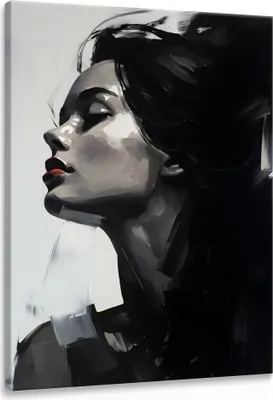 Immagine prodotto di Muralo tela murale donna RITRATTO viso Malarei decorazione murale soggiorno 70 cm x 100 cm