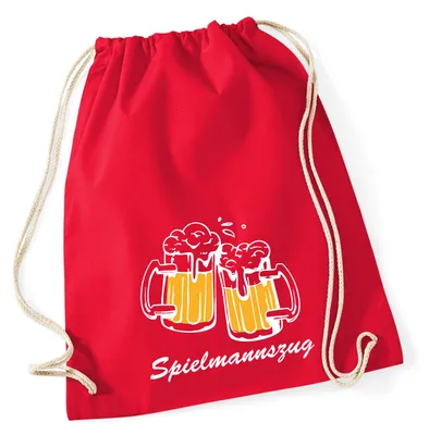 Produktbild von Huuraa Turnbeutel Spielmannszug Schützenfest 12 Liter Classic Red Baumwolle Rucksack Geschenkidee