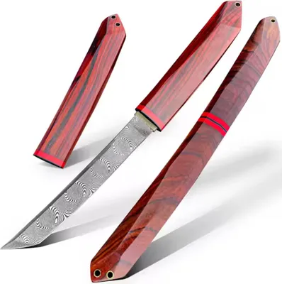 Produktbild von Damast Outdoor-Messer MASTERPIECE MI-35269 - Braun KP35269
