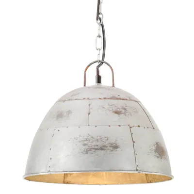 Image de vidaXL Lampe à suspendre Vintage style industriel 25 W argenté rond 31 cm E27
