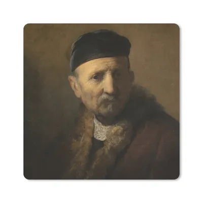 Produktbild von MuchoWow® Mauspad Mousepad Tronie eines alten Mannes - Rembrandt van Rijn 20x20 cm - Mousepads - Maus Mat - Pad - Mausunterlage - Desk Mat - Bureauartikeln