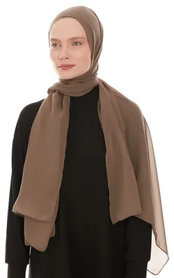 Imagen del producto de Pañuelo para hijab de gasa, suave, talla estándar, color taupe, ideal para la moda