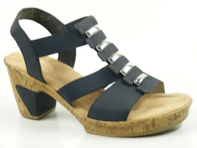 Produktbild von Rieker 69792-14 Schuhe Damen Sandalen , Größe:39 EU, Farbe:Blau
