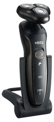 Obrázek produktu pro Elektrická holicí strojček Voltz V51814A, IPX4, 8500 otáček, 3 hlavice, nabíjení přes USB, černá