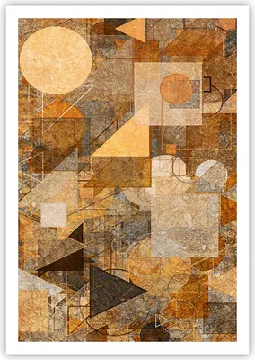 Produktbild von Poster - Poster ohne Rahmen - Abstraktion Figuren Geometrisch - 70x100 cm - Wand Bild - Wanddeko - Wandbilder - Kunstposter - Wandposter - Bilder - Kunstdruck - Wanddekoration - P2XPA70x100-4387