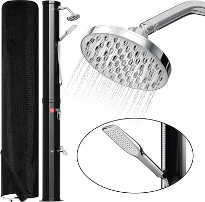 Produktbild von Faziango 40L Solar-Außendusche mit Schutzabdeckung & Handbrause – Ideal für Pool und Terrasse