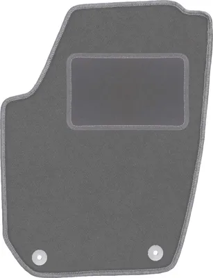 Produktbild von Fahrerfußmatte Velours graphit passend für Skoda Fabia II (2007-2014, Schrägheck, Kombi) – mit Befestigungen – passgenau