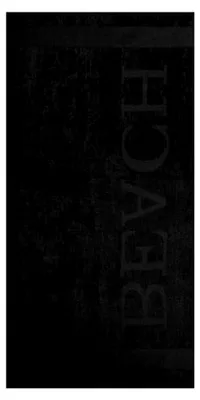 Produktbild von Strandtuch aus Frottee in Schwarz, 100x200 cm