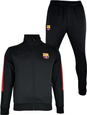 Zdjęcie produktu dla Dres treningowy FC Barcelona czarny dla dorosłych - Rozmiar L / Large - Czarny dres treningowy Barca męski - Produkt oficjalny