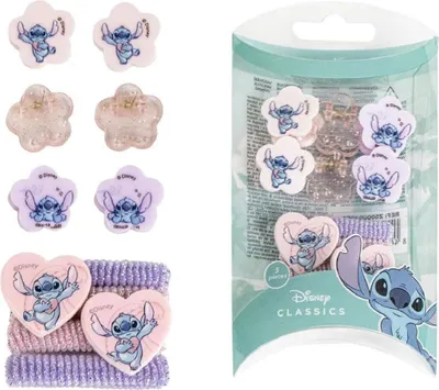 Obrázek produktu pro Sada vlasových doplňků Lilo & Stitch – krabička s gumičkami, sponkami a dalšími doplňky