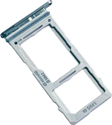 Produktbild von Samsung Galaxy S10 Dual SIM (SM-G973F) Original Ersatz Simkartenhalter und SD Card Tray, Prisma Weiss