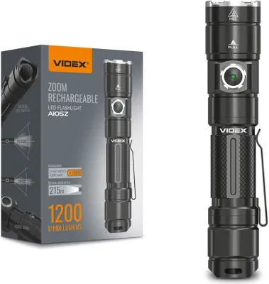 Zdjęcie produktu dla Latarka Videx LED 1200lm IP44 neutralna biel 5000k 8 trybów zasięg 215m