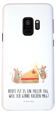 Produktbild von Mr. & Mrs. Panda Samsung Galaxy S9 Handyhülle Mäuse Kuchen - Weiß - Geschenk, Handycover, Hülle, Kuchenliebe, Handy Schutzhülle, Geburtstag, Happy Birthday, Cover, Maus