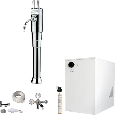 Produktbild von Tafelwassergerät BieTal BT-30U Kühlung Schanksäule mit Hebel Wasserfilter SET