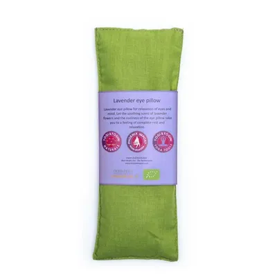Produktbild von Augenkissen Lavendel Bio-Olivgrün – 140 g; 22x8 cm