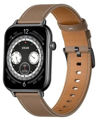 Immagine prodotto di Smartwatch COLMI C28 – nero con cinturino in pelle marrone