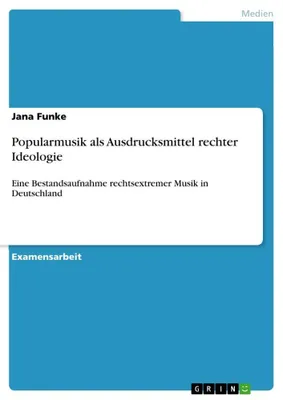 Produktbild von Popularmusik als Ausdrucksmittel rechter Ideologie