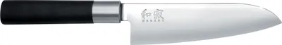 Image de KAI 6716S Wasabi Black couteau Santoku 18 cm, noir/argent (1 pièce)