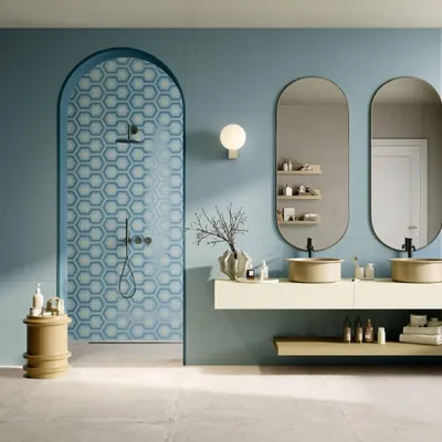 Immagine prodotto di CASA39 Gres porcellanato cementine Blu 33,3x100 cm Elios Venere