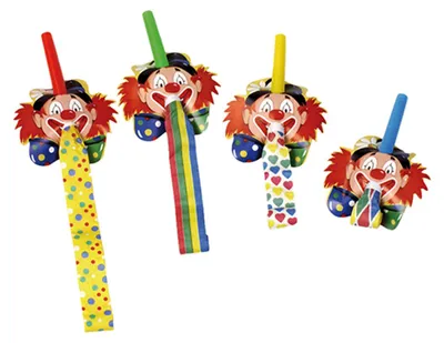 Immagine prodotto di 4 bauli da festa "Faccia da clown