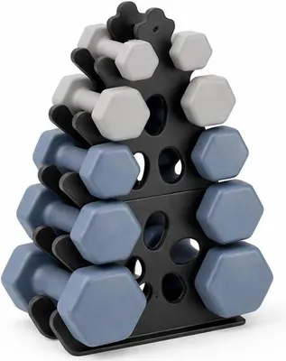 Produktbild von Halterung – Gewichtsständer – Organisation für das Heimfitnessstudio – 5-stöckig, vertikal – 25 x 80 x 80 cm – Schwarz