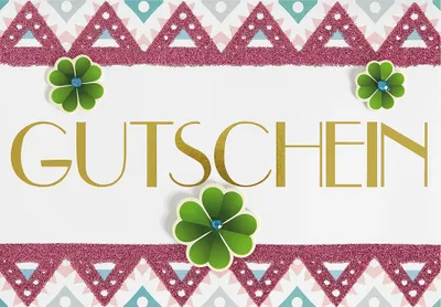 Produktbild von Gutschein Glückwunschkarte im Format 115x17cm mit Umschlag