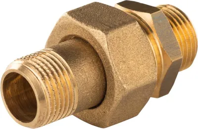 Produktbild von Messing Gewinde-Fitting Verschraubung mit O-Ring konisch dichtend 3/8' AG - 3/8' AG (DN10) - schwere Ausführung
