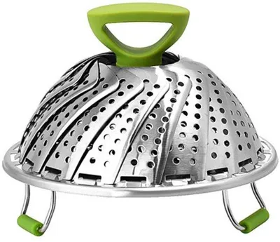 Produktbild von Kochstommeisen - Ausfahrbar und erweiterbarer Dampfrost - Mit Einziehbarer Griff - für Kochen geeignet - 23 cm - Edelstahl