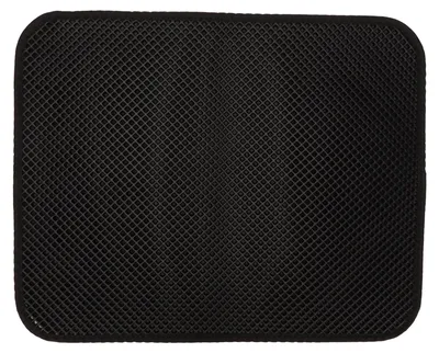 Obrázek produktu pro Podložka pod kočičí záchod zabraňuje sklouzávání, vodotěsná spodní strana, dvouvrstvá EVA podložka pro koťata, 50 x 40 cm, černá