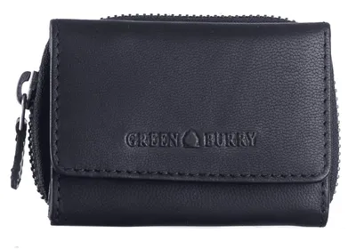 Produktbild von GREENBURRY Leder Geldbörse Fiorentina RV Miniwallet RFID Black schwarz