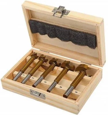 Produktbild von HBM 5-delige Scharnierborensatz - Forstnerborensatz 15-35 mm