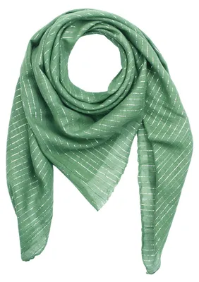 Produktbild von Baumwolltuch - grün Lurex silber - quadratisches Tuch