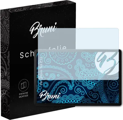 Produktbild von Bruni Basics-Clear 2x Schutzfolie kompatibel mit Lenovo Tab P12 Folie